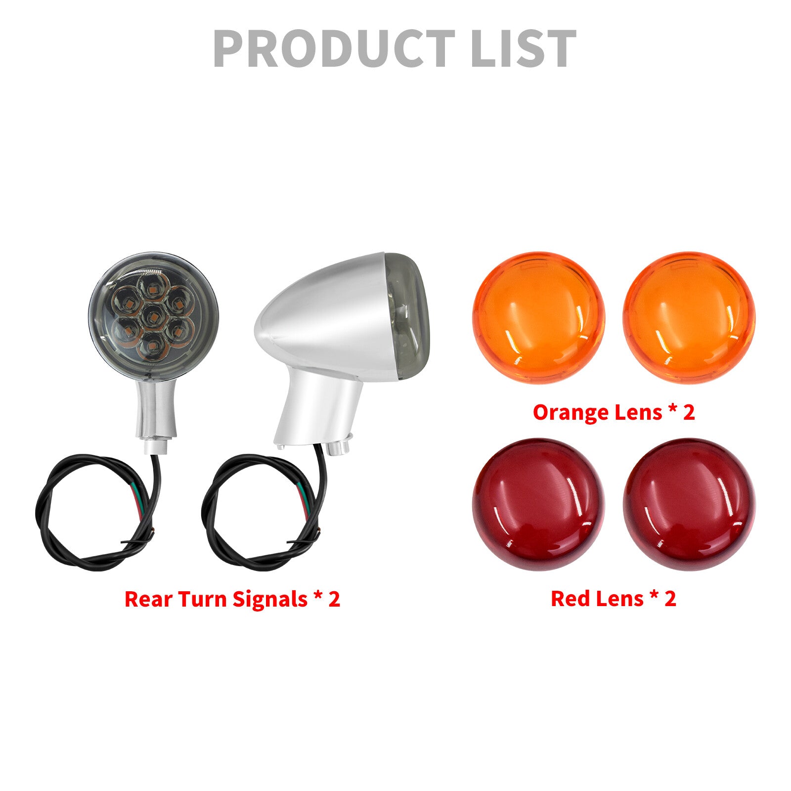 Chrome Rear Turn Signals Amber Light Bracket for Harley Sportster 883 1200 92-22