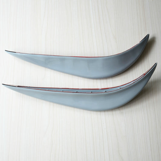 2x Car Front Back Bumper Anti-rub Cover Sticker Protector Guard Grey Streamline