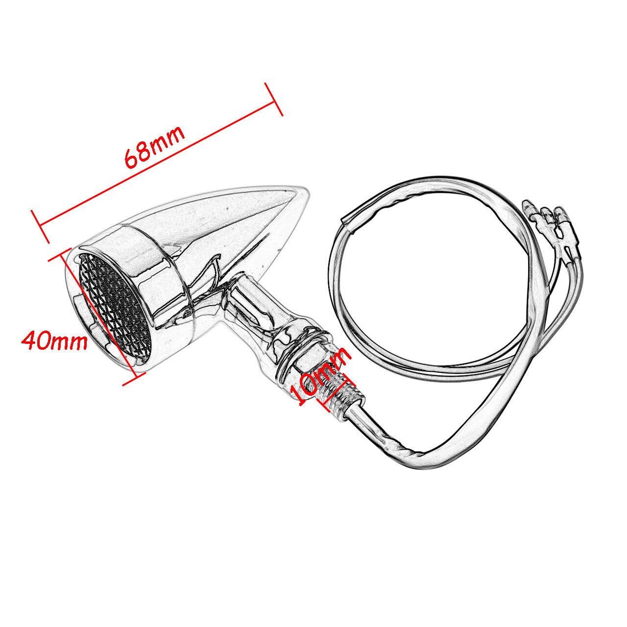 2x 10mm Grille Turn Signal Amber Indicator Light for Harley Sportster 883 1200