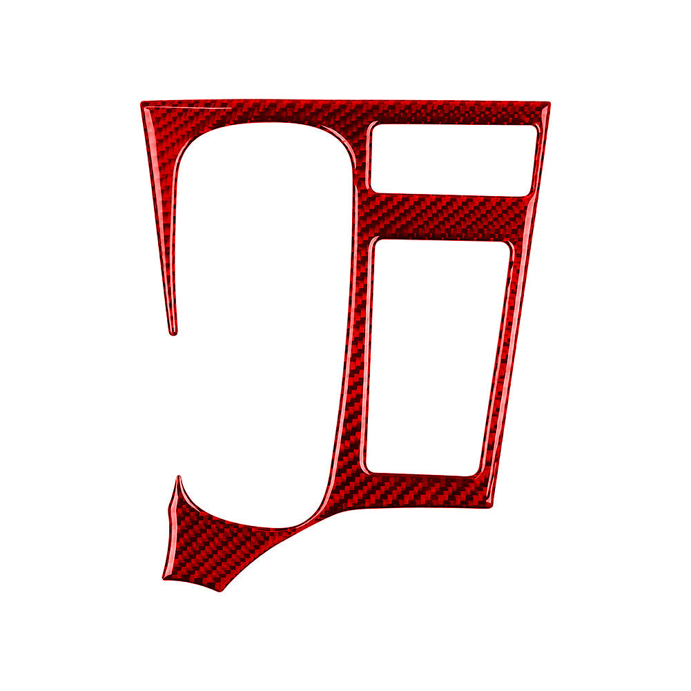 Red carbon fiber interior center console protective cover trim for Lexus CT200h 2011-2017