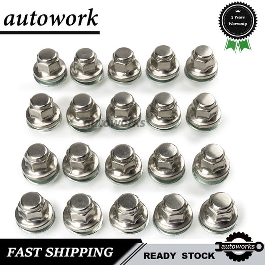 20X WHEEL NUTS for JAGUAR S-TYPE X-TYPE XJ XJR XF CHROME LUG BOLT STUD 19-22 New