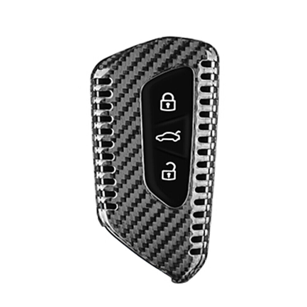 Carbon fiber silver and black car remote key protective cover shell suitable for Volkswagen for Golf MK8 2020-2021