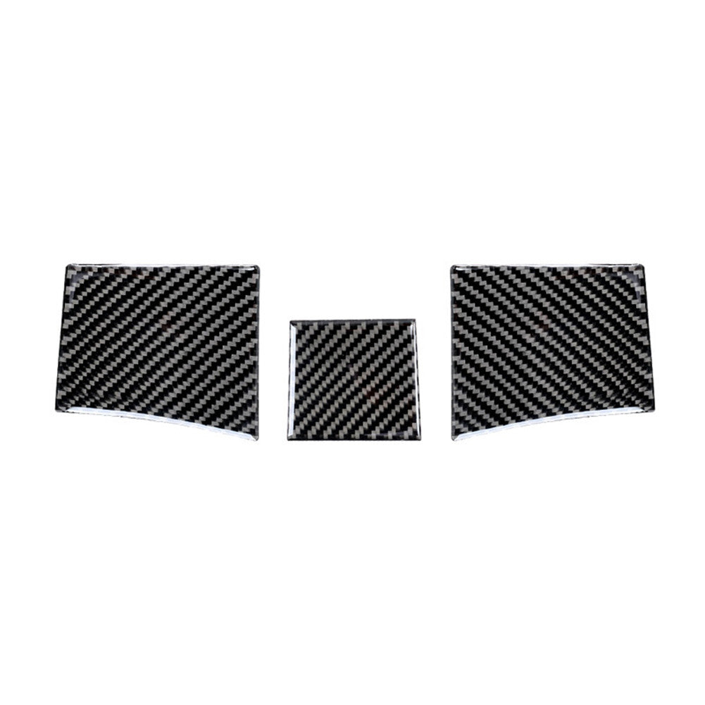 3Pcs Carbon Fiber Dashboard Gasket Cover Trim for Toyota Highlander 2008-2013