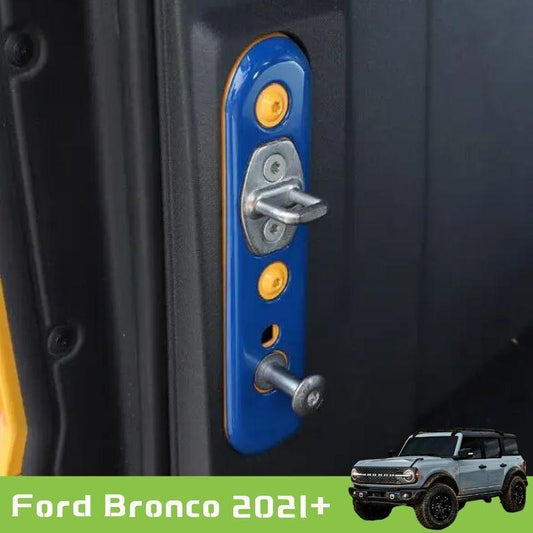 blue ABS Rear tailgate lock buckle panel cover trim 1x for Ford Bronco 2021-2023