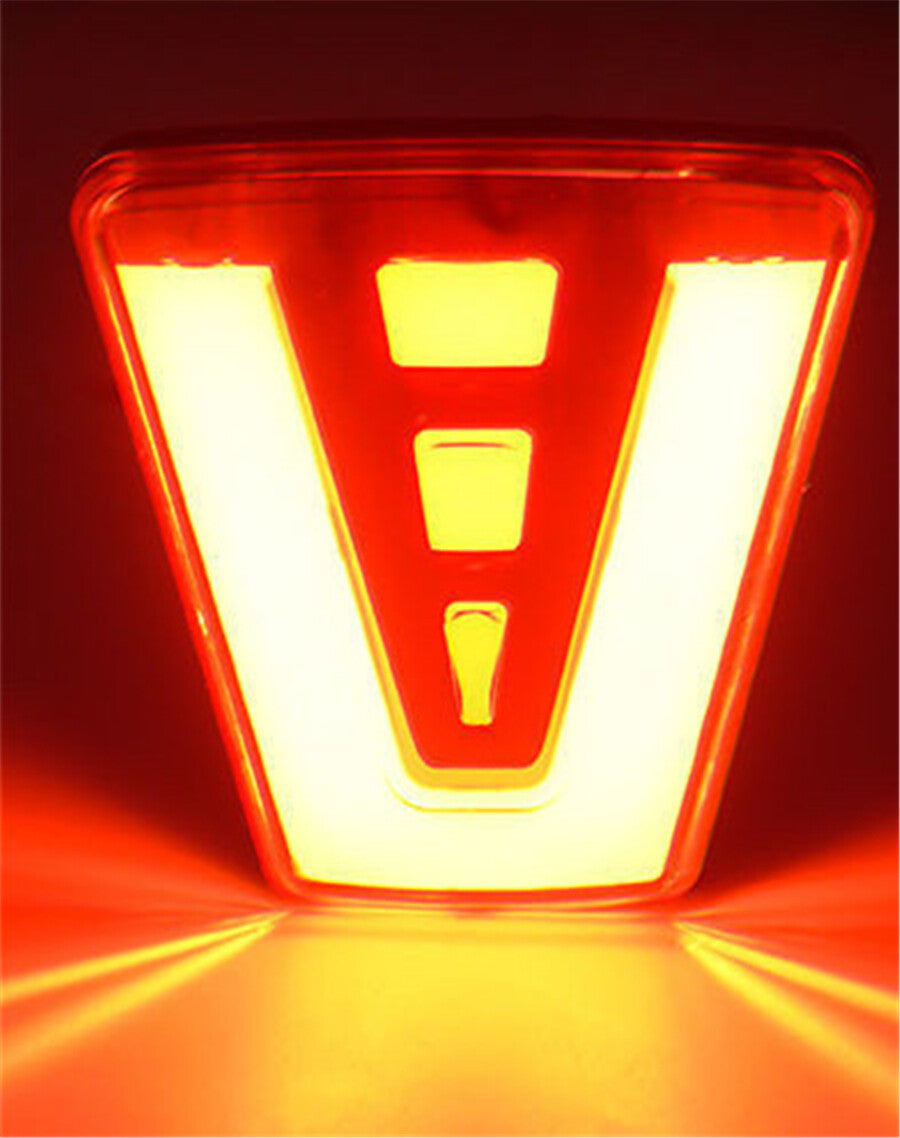 LED Car Rear Bumper Foglight Brake Tail Lights Red Lens Indicator Light F1 Style