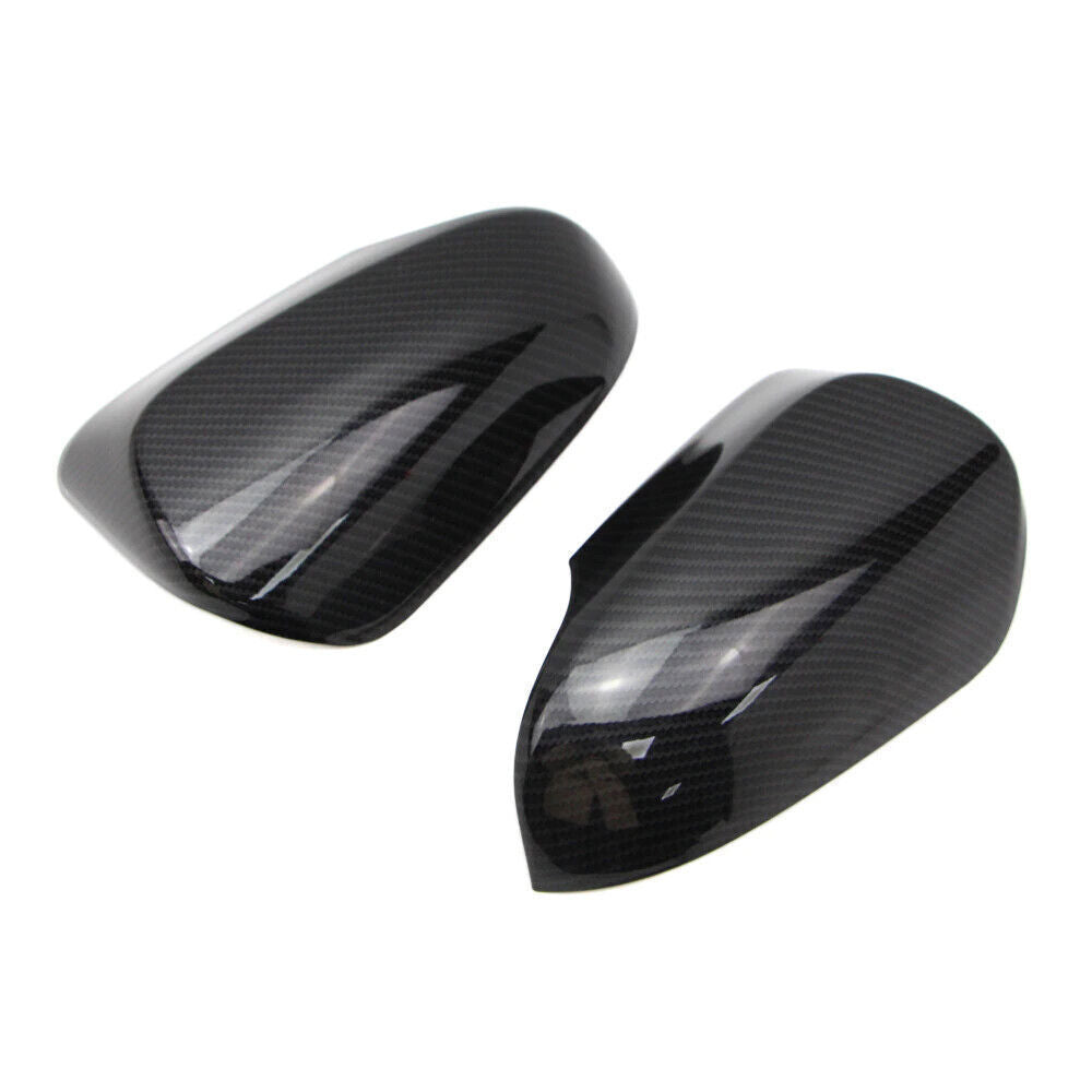 2X For 18-22 for Toyota C-HR Carbon Fiber Look Side Door Rearview Mirror Cover Trims