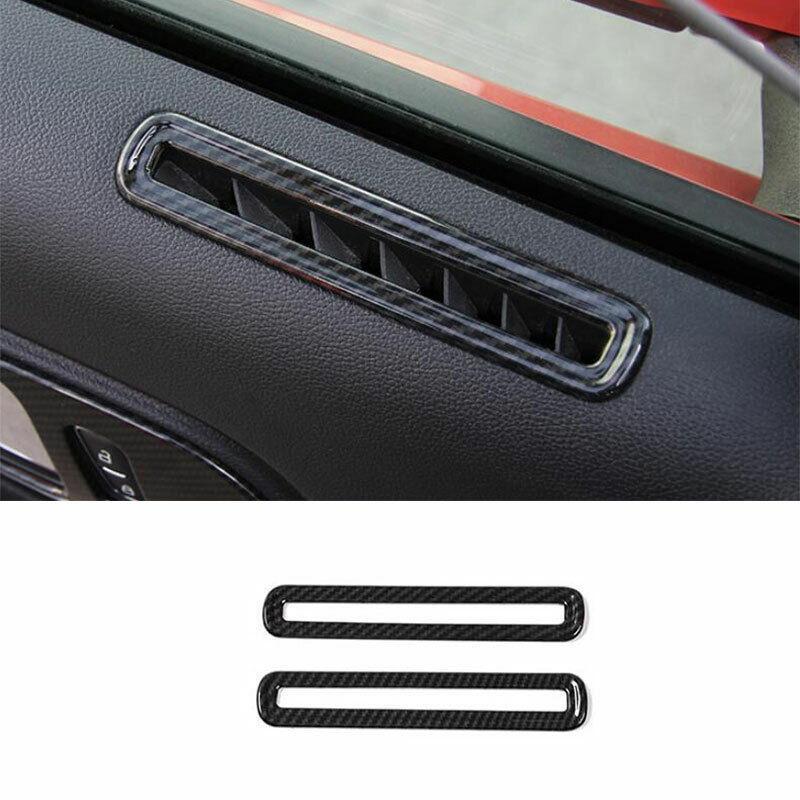 for Ford for Mustang 2015-2022 Carbon Fiber Inner Door Air Outlet Vent Cover Trim