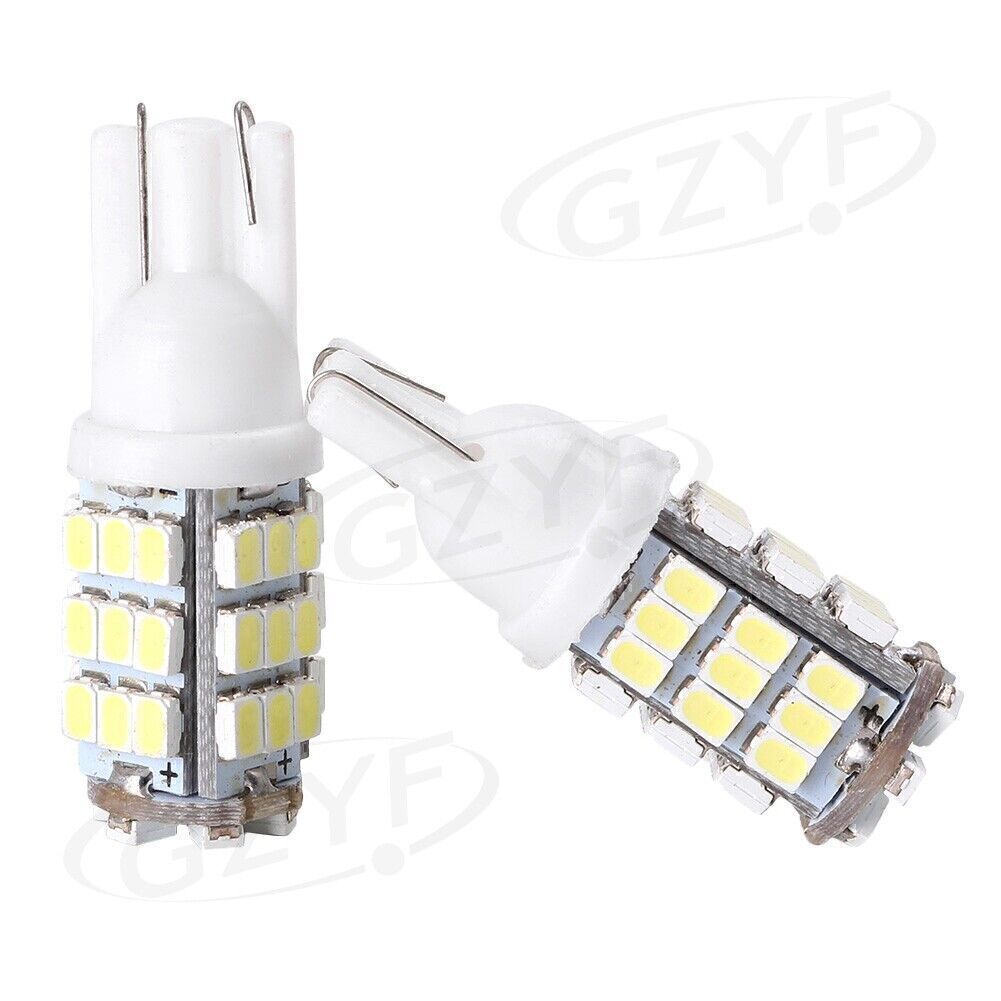 Car LED Backup Reverse Lights Bulbs Lamp Set 12V T10 168 Xenon 6000K White