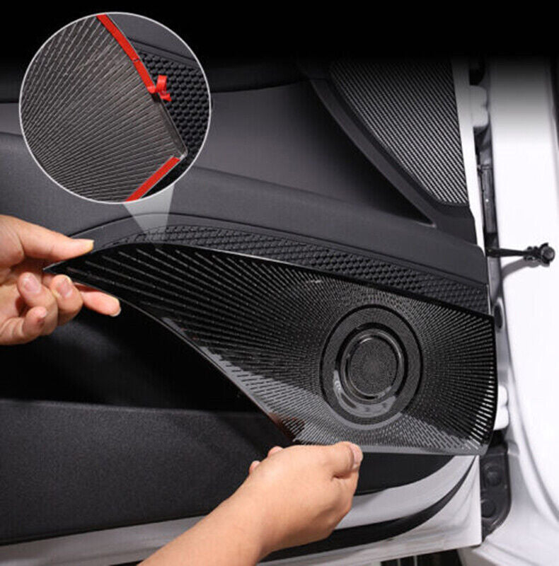 Black S.Steel Inner Door Speaker Frame Cover Trim for Hyundai for Elantra 2021-2023