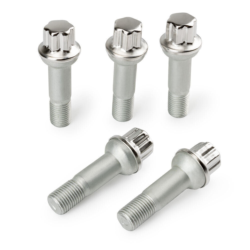 5-piece set of 2 5/8 for Mercedes stainless steel wheel lug bolts (W164, W166, X204, W221, C216-)