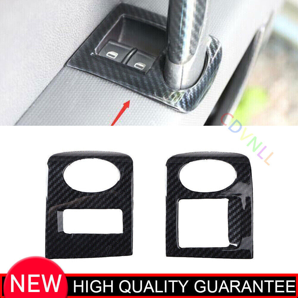 for Audi TT 2008-2014 Carbon Fiber Inner Glass Window Lifting Lock Panel Trim 2P