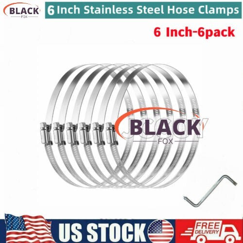 304 Stainless Steel Hose Clamps for 6-inch Adjustable Worm Gear Sorting Kit