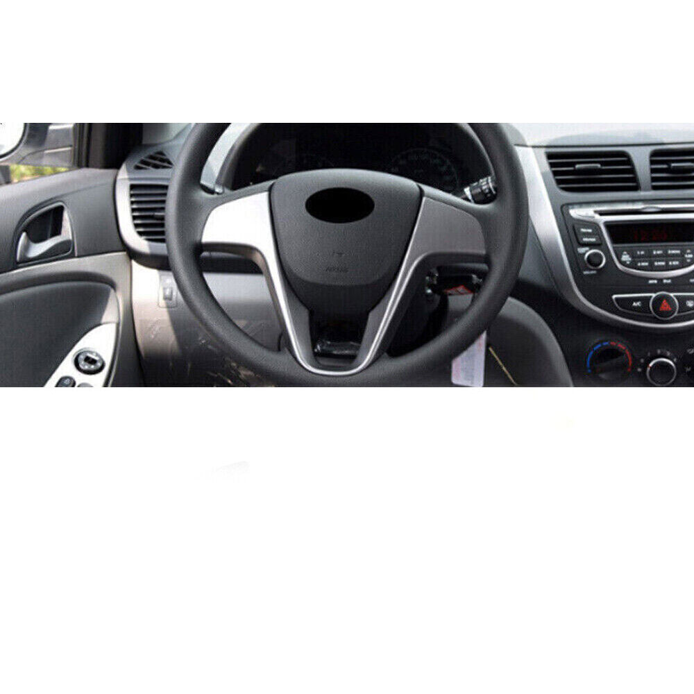 for Hyundai Accent 2012-2017 Carbon Fiber Steering Wheel Horn Ring Cover Decor
