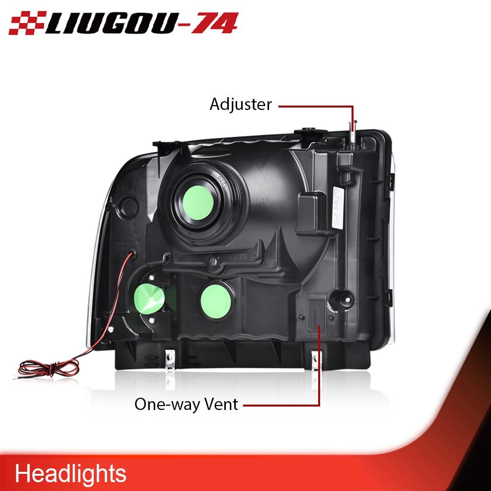 Super Duty LED DRL headlight smoke lens suitable for 05-07 F250 F350 F450