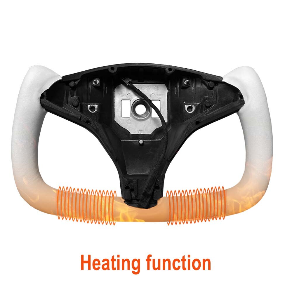 Steering Wheel Carbon Fiber for Tesla Model X/S 2014-2023 Heated Leather