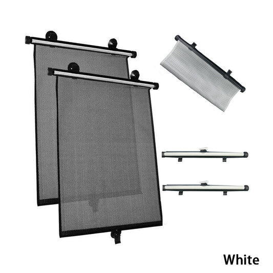 2Pcs Retractable Car Auto Side Window Baby Sun Shade Shield Roll Cover 4550CM