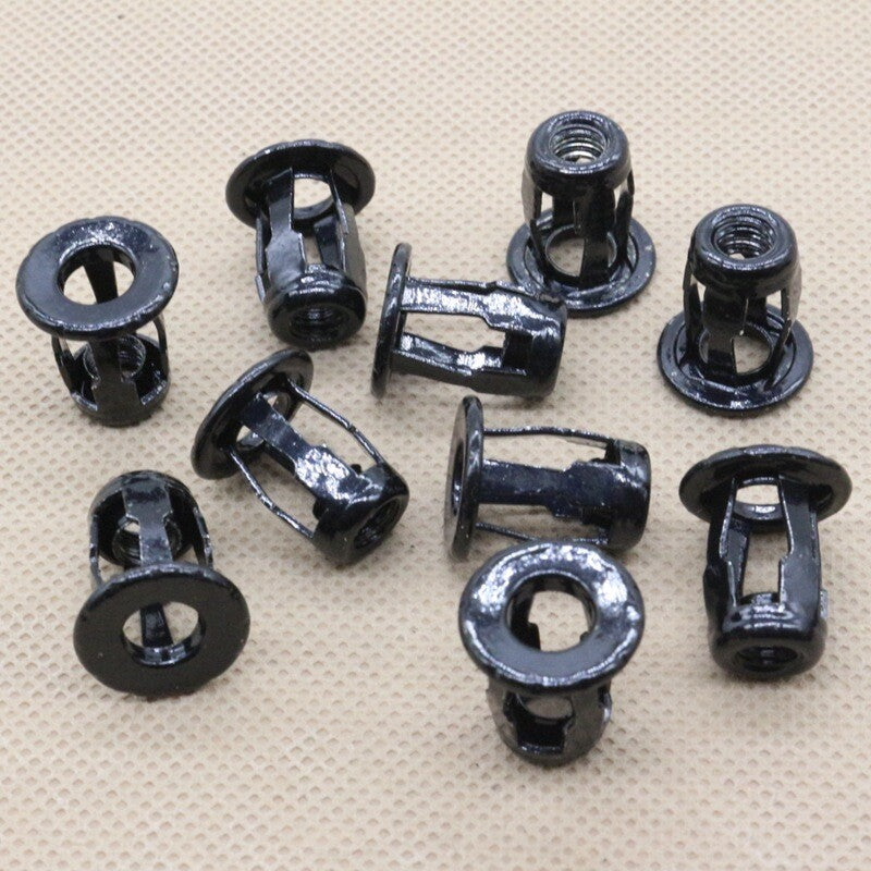 10-piece set of bumper license bracket nuts clips, rivet caps, and nuts suitable for Volkswagen and for Audi N90218403