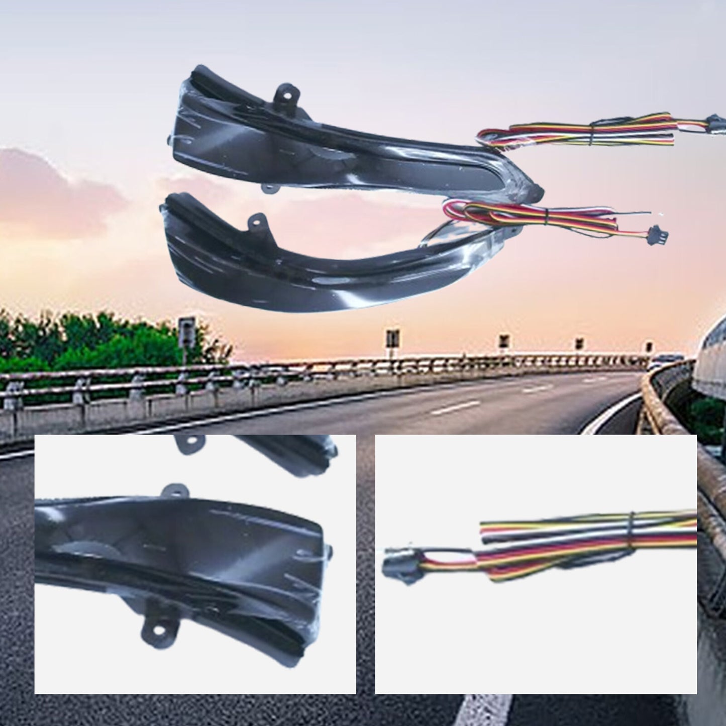 RGB LED mirror-finish sequential turn signals and fog lights, suitable for Infiniti Q50 and Q60 (2014-2020)