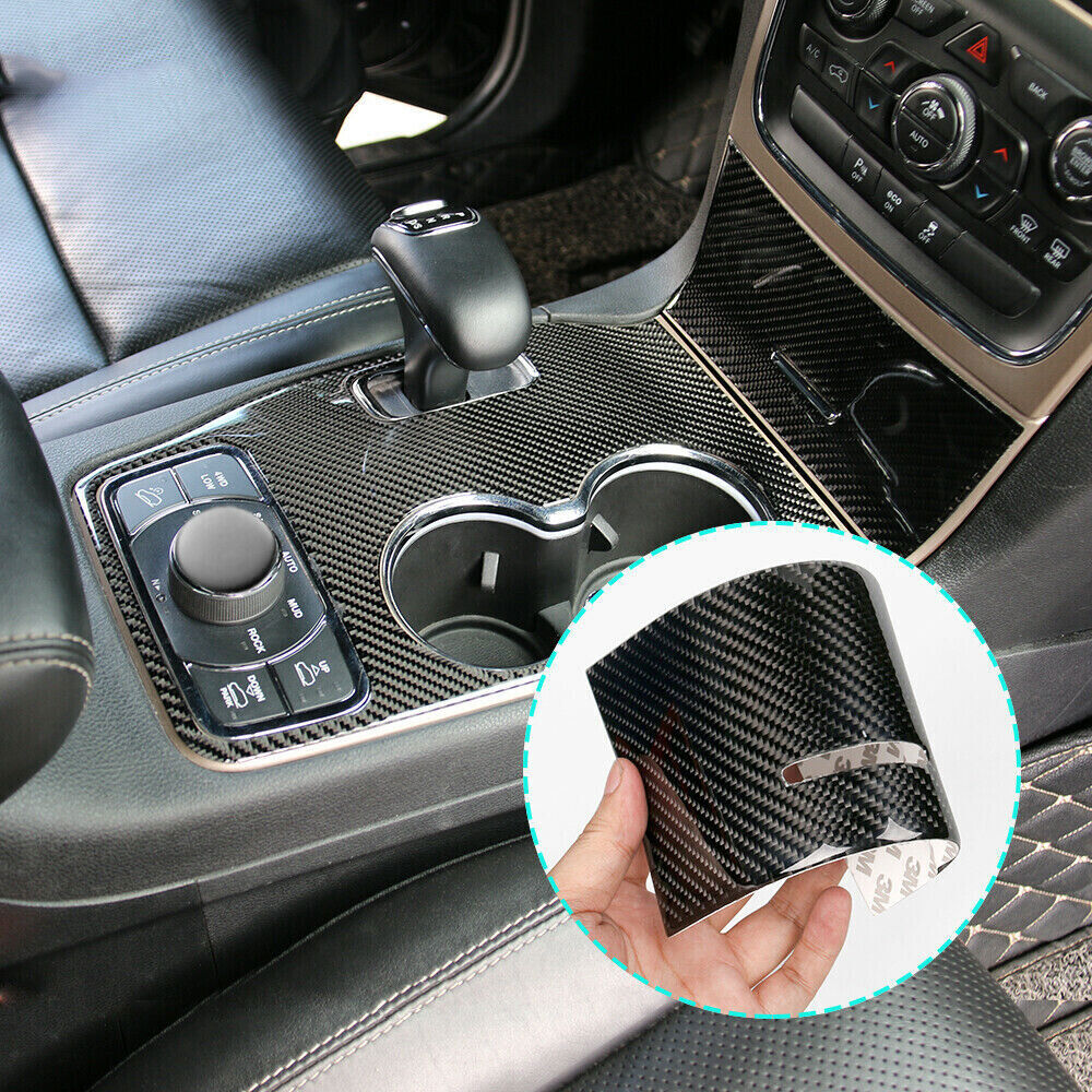 for Jeep Grand Cherokee 2014-2015 Real Carbon Fiber Water Cup Holder Panel Cover
