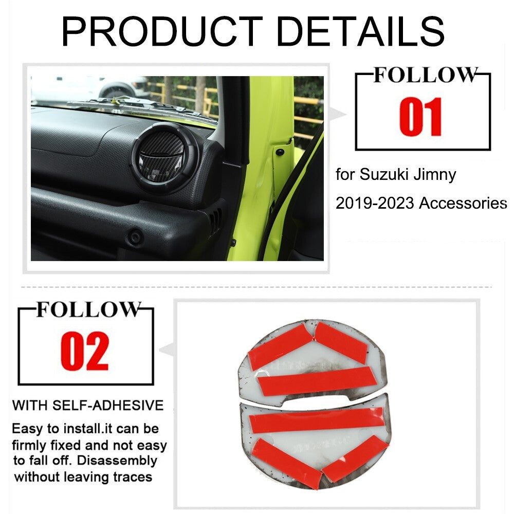 Carbon Center Console Air Condition Vent Outlet Cover for Suzuki for Jimny 2019-2023