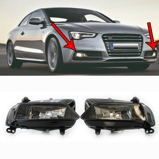 for Audi S5 A5 S-Line 2013 2014-2016 Pair Fog Light Front Fog Lamp Halogen Clear