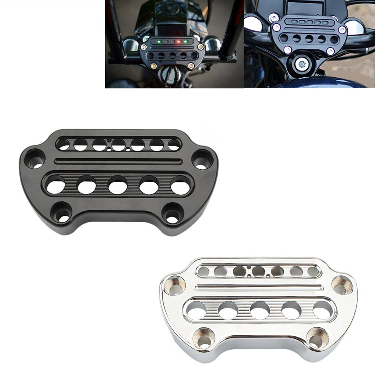 Motorcycle Indicator Handlebar Top Clamp for Harley Sportster 883 1200 Iron Dyna