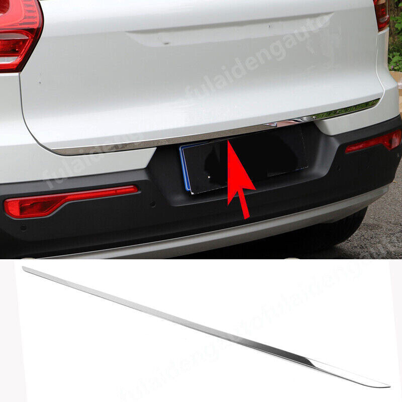for Volvo Xc40 2019-2022 Chrome Steel Rear Trunk Tail Gate Door Lid Cover Trim