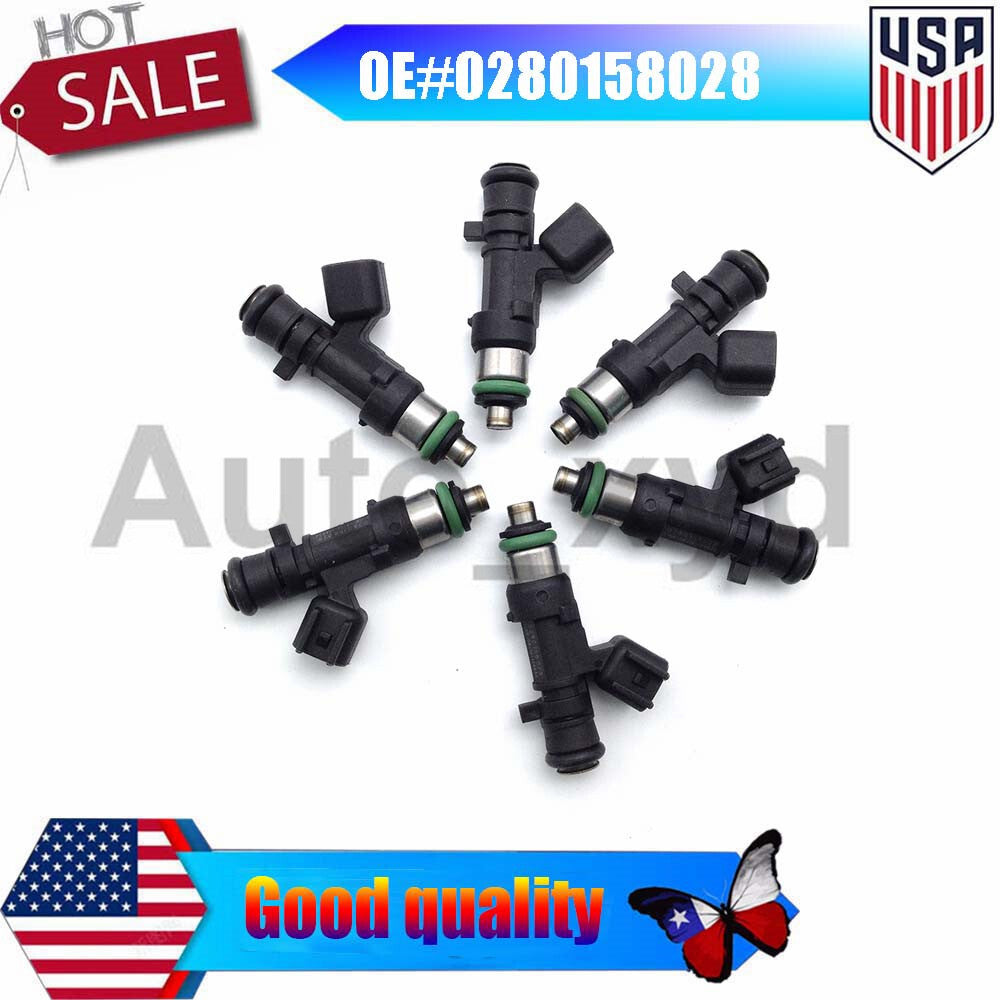 6x 0280158028 Fuel Injectors for Dodge for Chrysler 300 Sebring 2004-10 2.7 3.5