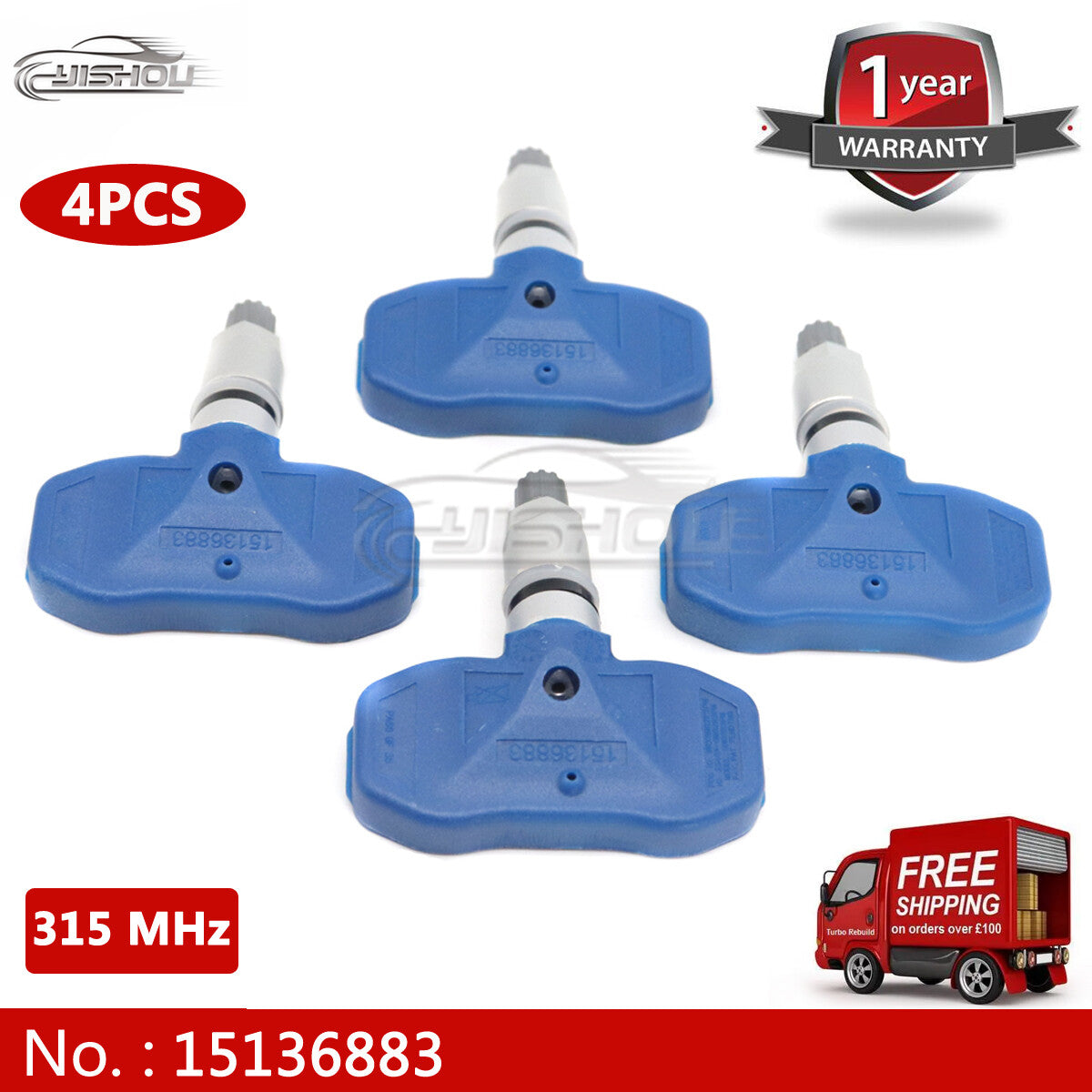4-piece TPMS tire pressure sensor kit for GM 2004 for Chevrolet Silverado Tahoe for GMC