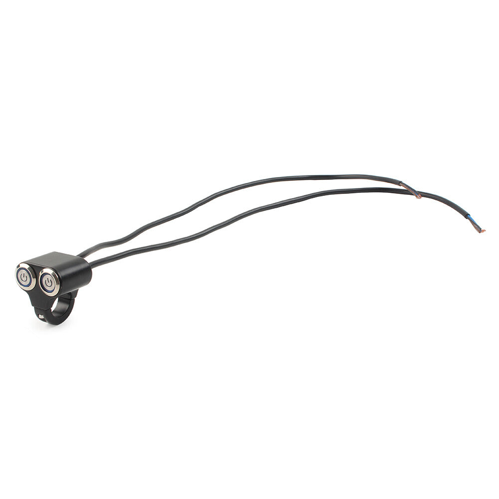 LED Motorcycle Switch ON OFF Headlight Fog Light Handlebar 22mm 7/8 Push Button