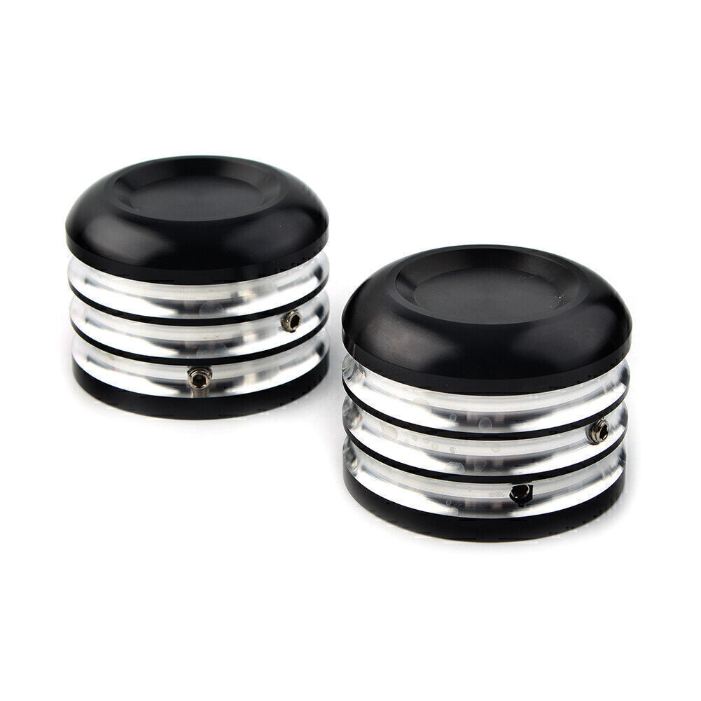 Fit for Harley Dyna Electra Glide Sportster CNC Front Axle Cap Nut Covers Black