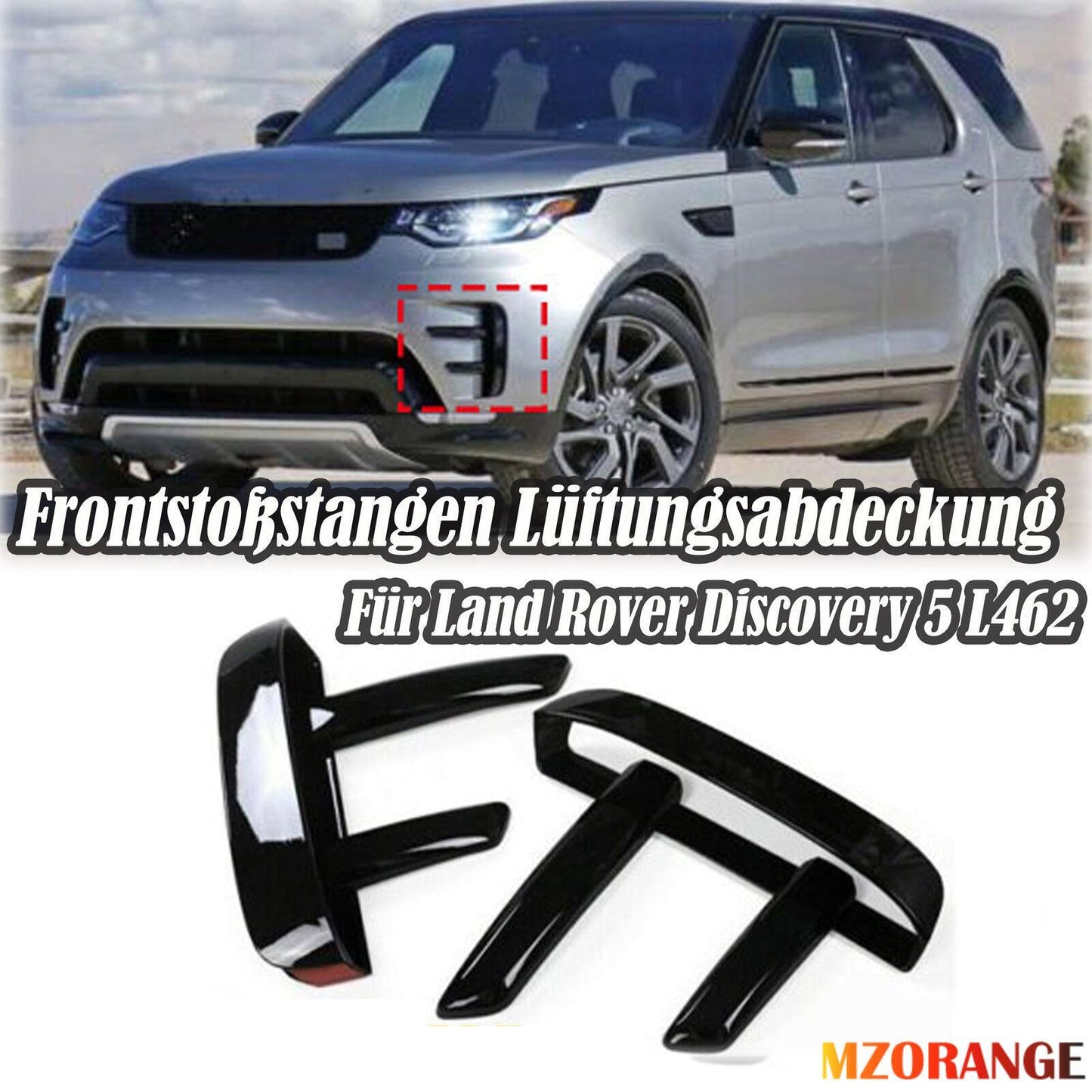 2¡Á F¨¹r for Land Rover Discovery 5 L462 Frontsto?stangengitter L¨¹ftungs Abdeckung L+R
