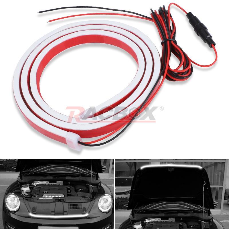 1Pc Start Scan Dynamic 100cm LED DRL Car Hood Light Strip Daytime Running Light