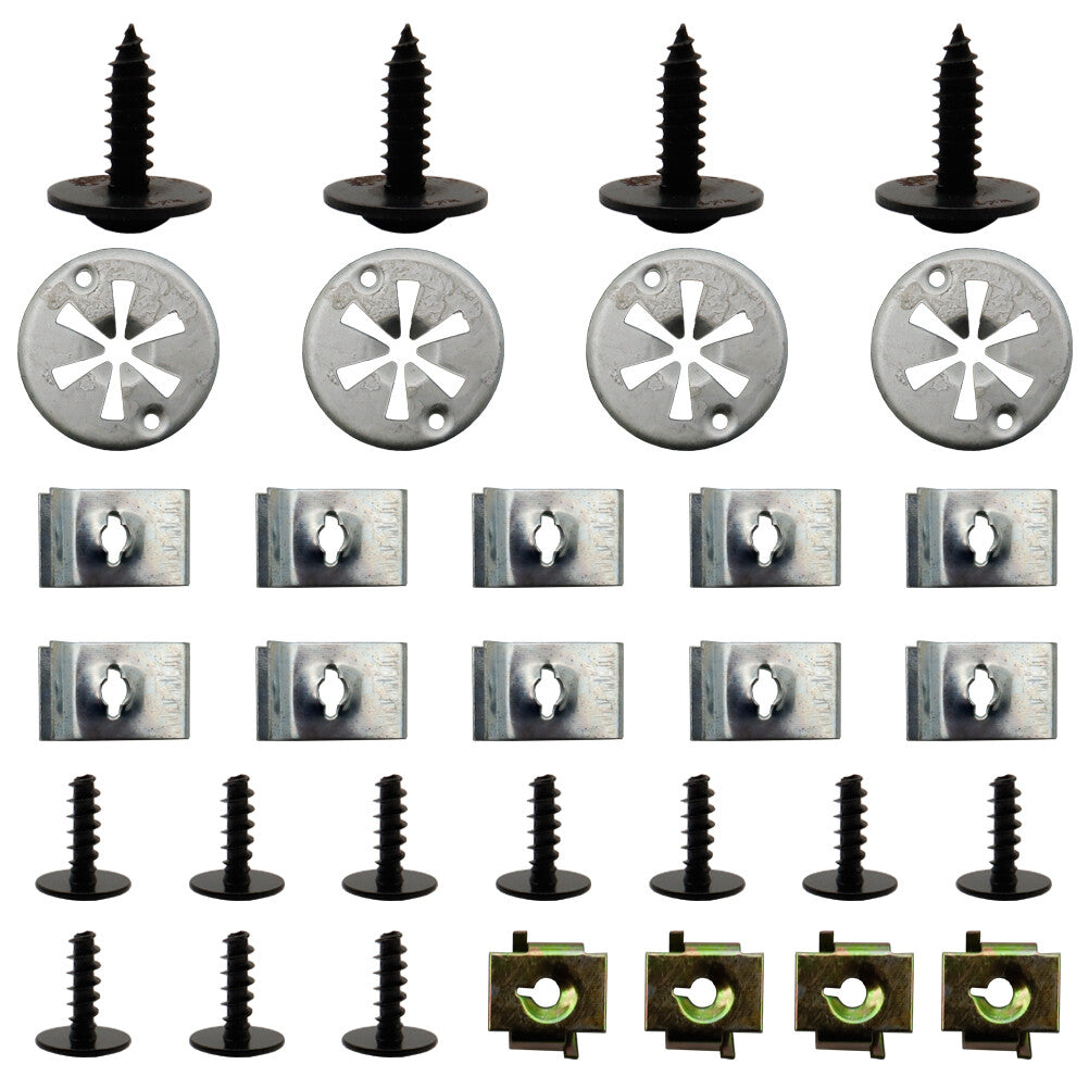 32x KFZ Unterfahrschutz Einbausatz Clips Schrauben Befestigungs Für for Audi for VW , for Golf