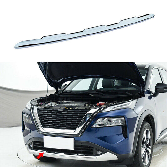 for Nissan X-TRAIL Rogue 2021-2023 Chrome Front Bumper Guard Grille Bottom Strip