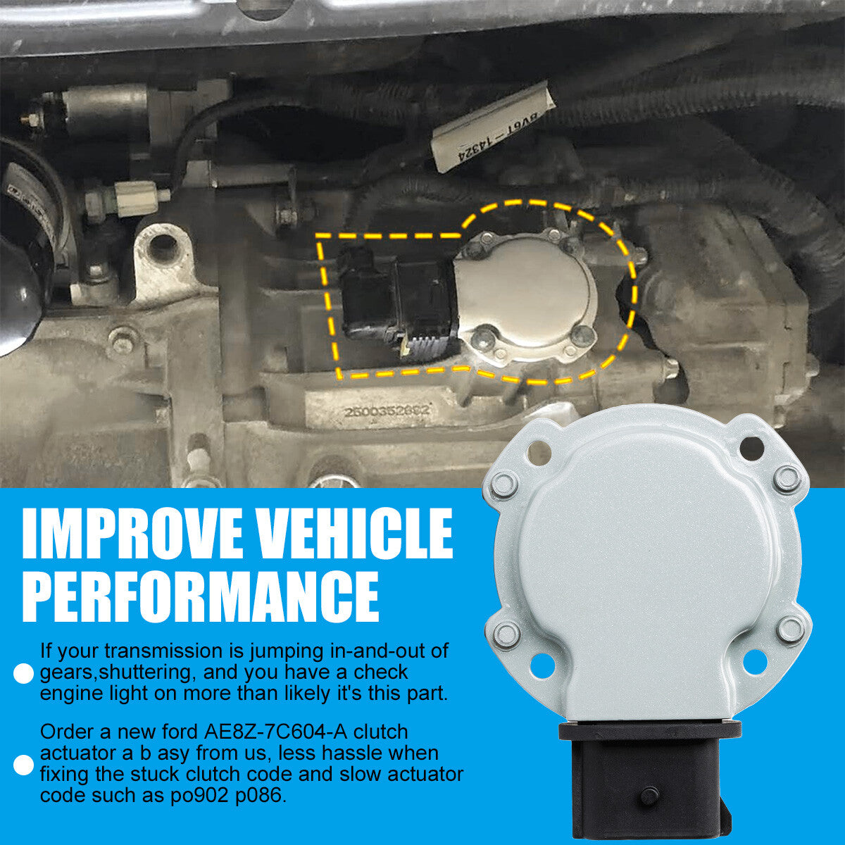 2-piece automatic transmission clutch actuator AE8Z7C604A for 11-16 for Ford Fiesta Focus