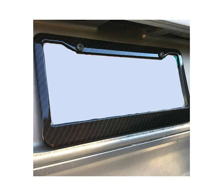 Carbon fiber for Mitsubishi and for Porsche license plate frame covers, rear trunk boots