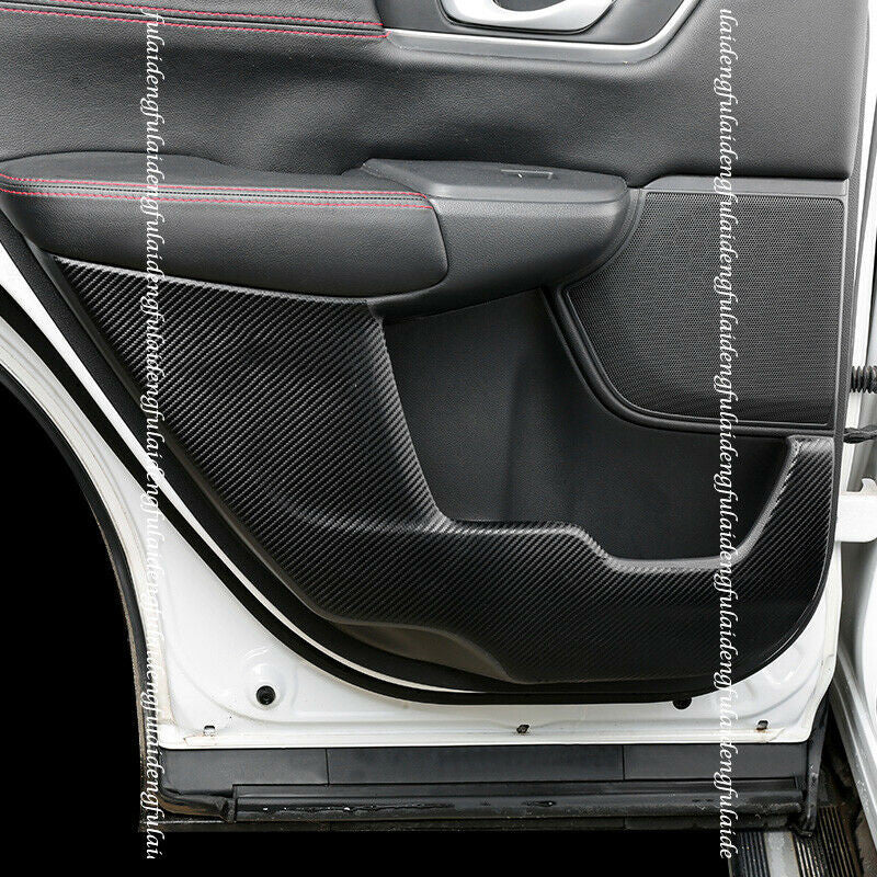 4Pcs for Honda CR-V CRV 2017-2022 Carbon Fiber PU Door Anti-Kick Pad Cover Trim