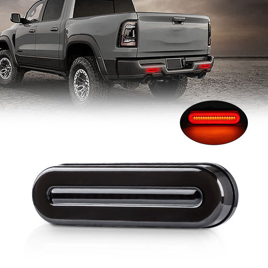 LED Sequential Flowing Turn Signal Tail Light Bar Strip Stop Brake DRL Red+Amber