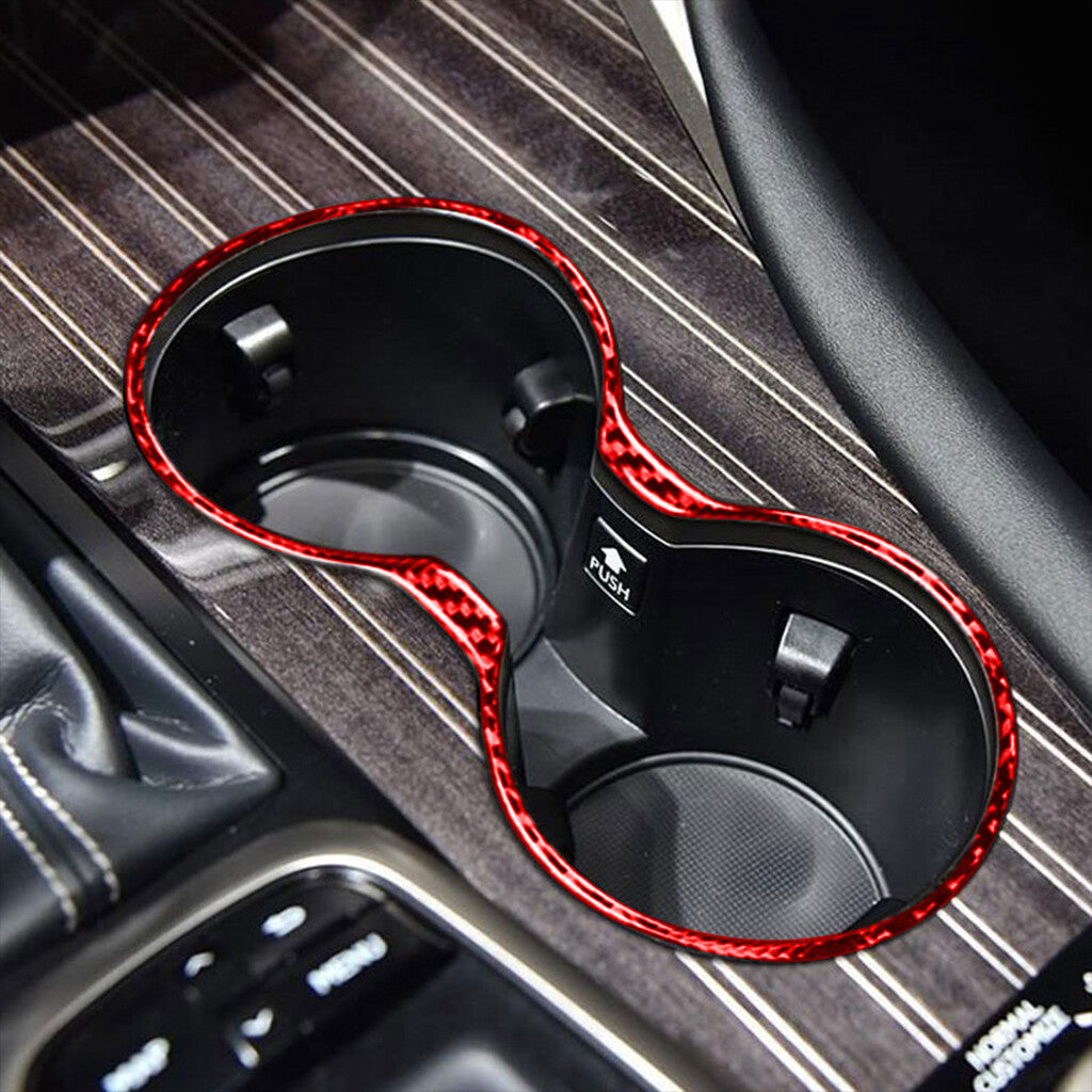 for Lexus RX300 270 200T 450H 2016-19Red Carbon Fiber Water Cup Holder Ring Trim