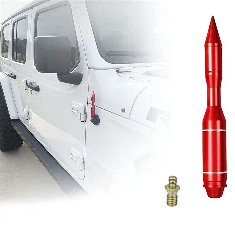 Red Ballpoint Antenna Mast AM/FM Trim for Jeep for Wrangler JK JL 2007-2021 Accessories