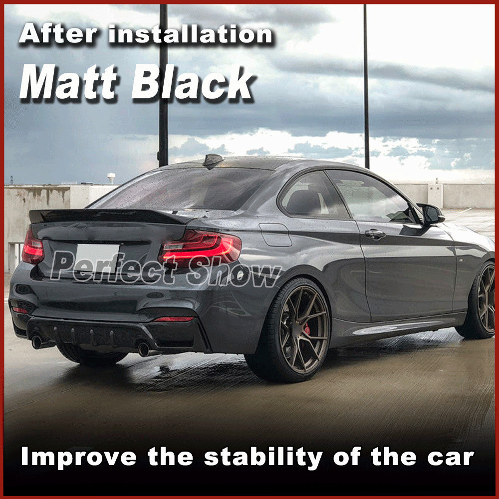 Matt Black Rear Bumper Diffuser for BMW 2Series F22 220i M Tech M Sport 2014-17