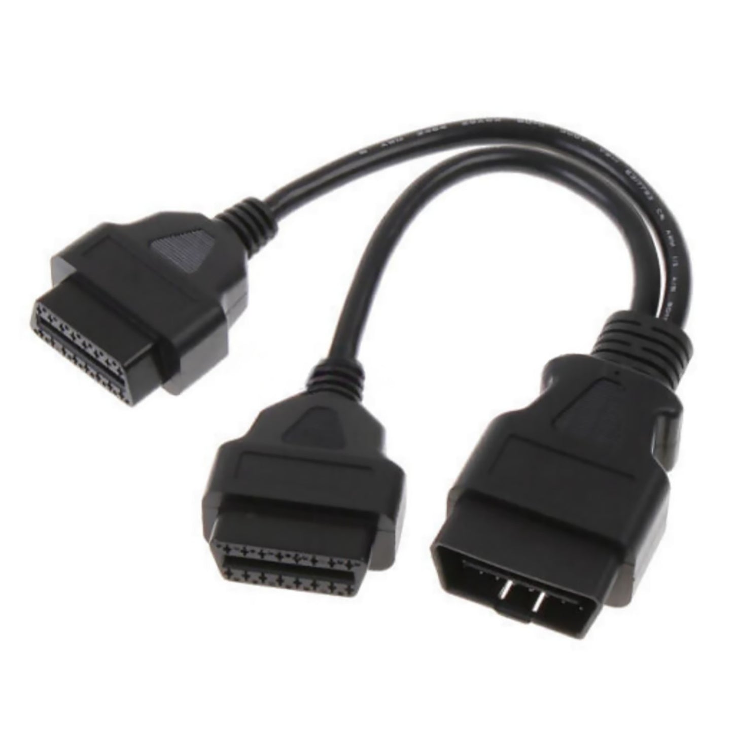 OBD2 OBDII Splitter Extension Cable 16pin Male to Dual Female Y Cable Tool Kit