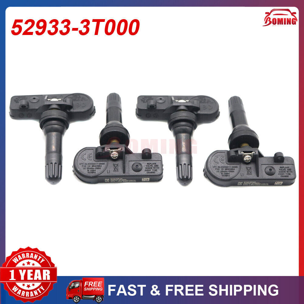 NEW Set 4pcs Tire Pressure Sensor TPMS 433MHz for Kia K900 2015-2017 52933-3T000