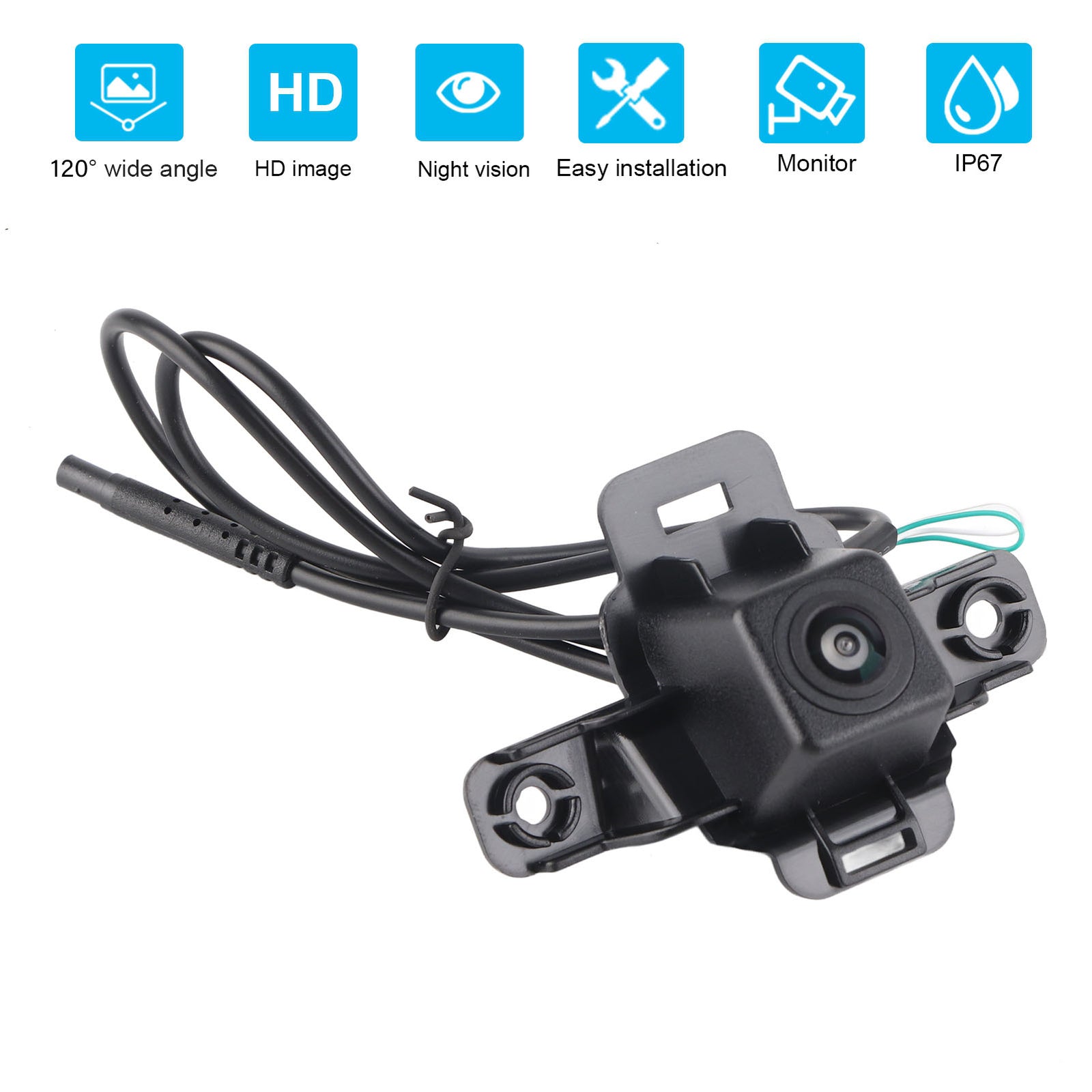 CCD Front Grill Camera 180¡ã Wide Angle Waterproof Night Vision Parts For