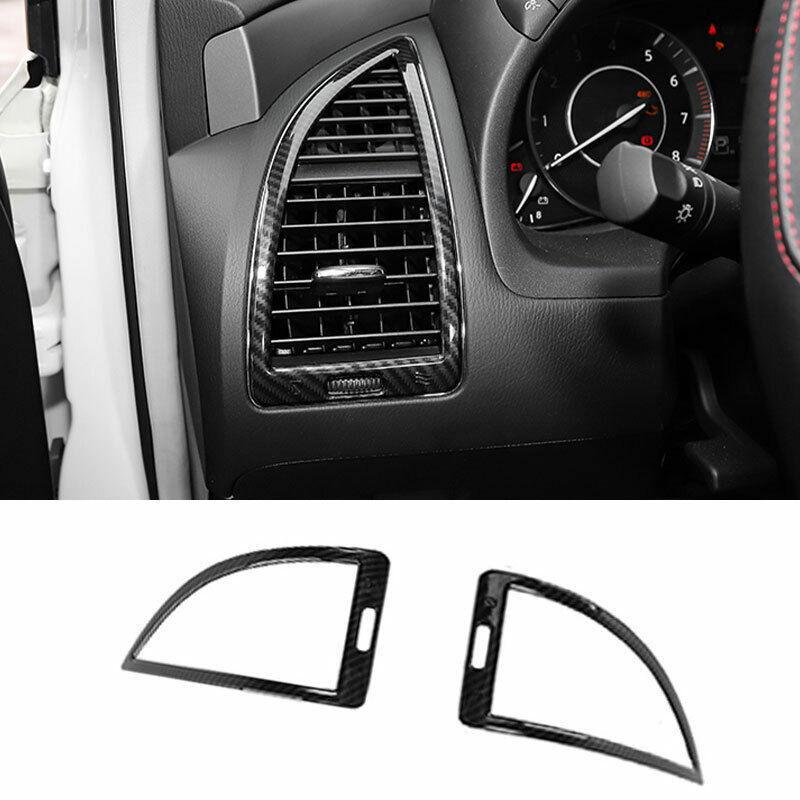 for Nissan Armada Y62 2017-2020 Carbon Fiber Console LR Air Outlet Vent Trim