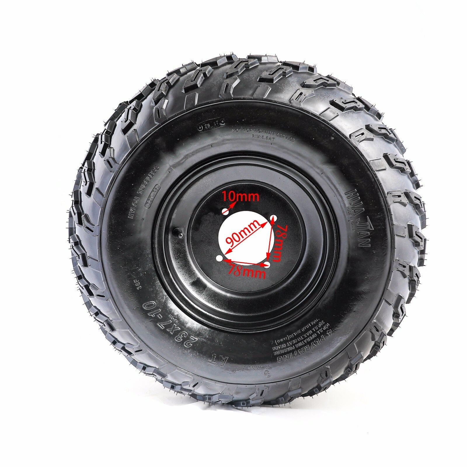 A pair of 23x7-10 tires and rims suitable for all-terrain vehicles, go-karts, for golf carts, 200cc, 250cc...