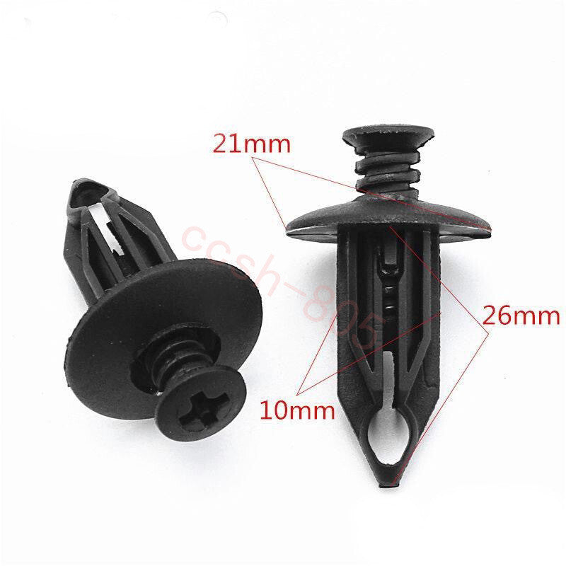 10 Pcs Car Front Bumper Plate Shield Cover Retainer Clips For Car Universal