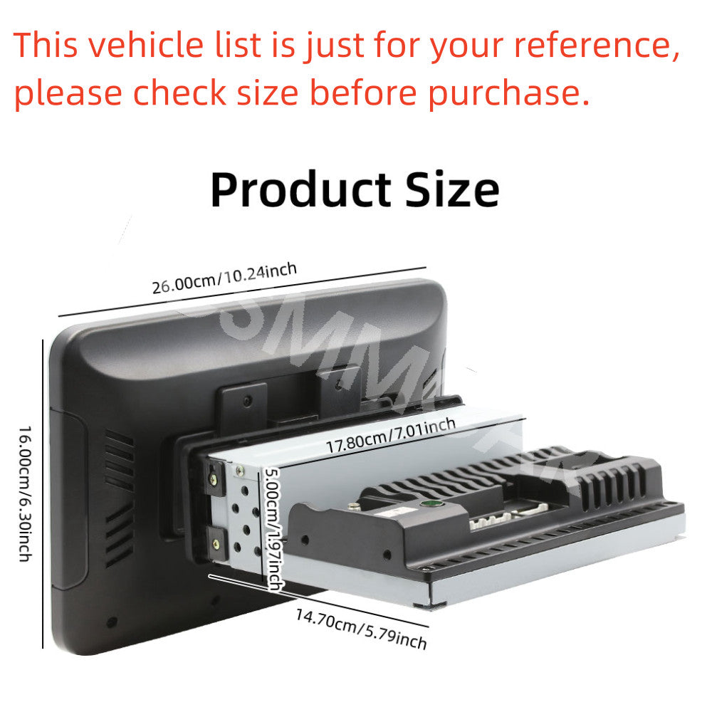 Car Radio Bluetooth GPS Navigation Rotating Screen Head Unit 10.1inch 2+32G
