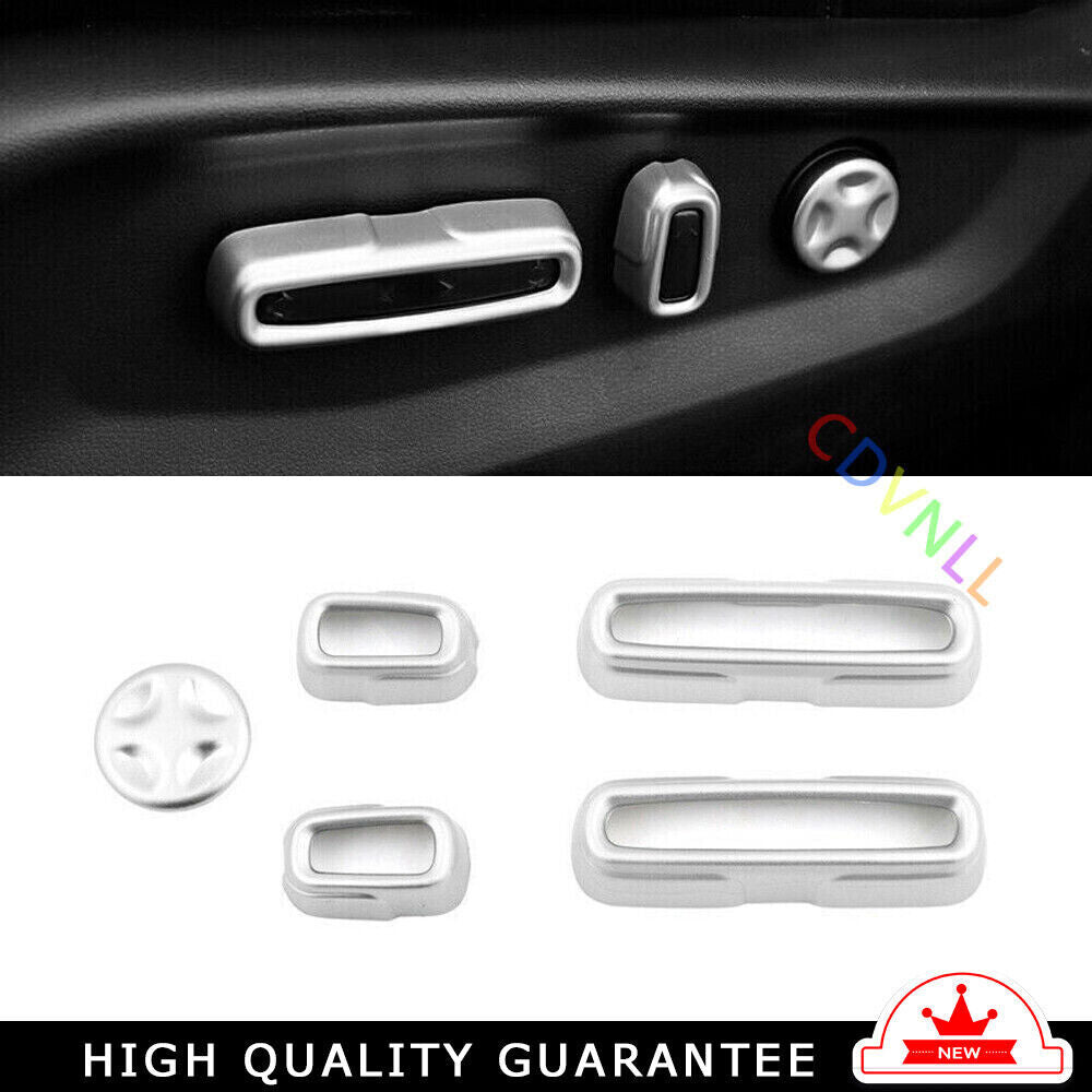 for Seat Adjustment Button Cover Trim 5PCS for Honda CRV CR-V 2017-2022 Matte Silver